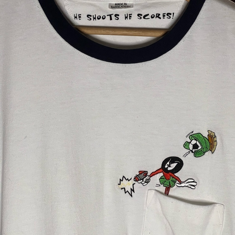 Vintage Marvin the Martian looney tunes embroidered t shirt men’ Daffy Duck 3xl - Picture 3 of 3
